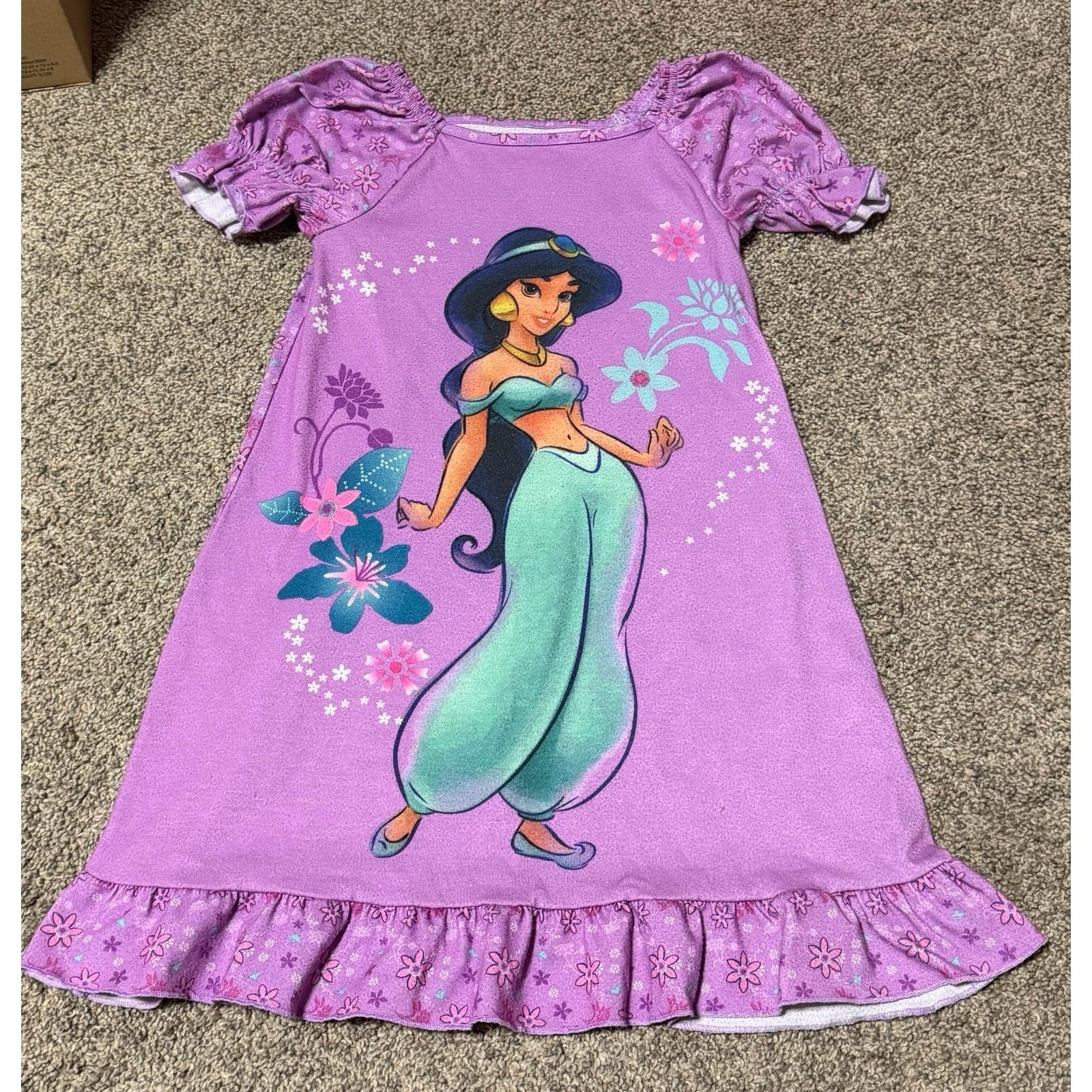 Disney Store Princess Jasmine Nightgown Dress Girls Size 5/6 Purple